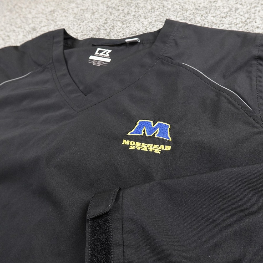 Morehead State Eagles Jacket Mens M Black Pullover Windbreaker NCAA College KY